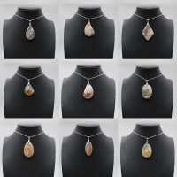 Teardrop Flower Agate Pendant Teardrop Flower Agate Pendant