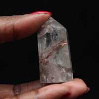 Quartz prism with inclusion