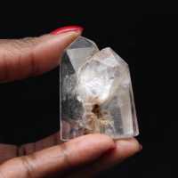 Quartz prism with inclusion