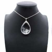Natural crystal quartz pendant