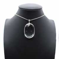 Polished quartz pendant