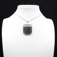 Square Labradorite Stone Pendant