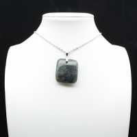 Natural labradorite square pendant