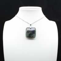 Square labradorite pendant