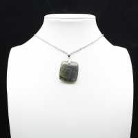 Square labradorite pendant