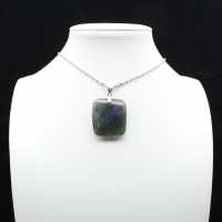 Square labradorite pendant