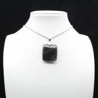 Square Labradorite Stone Pendant