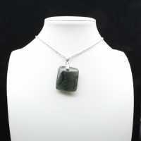 Natural labradorite square pendant