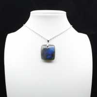 Square Labradorite Stone Pendant