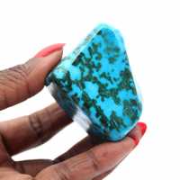 Freeform polished chrysocolla