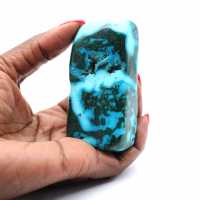 Natural polished Chrysocolla stone