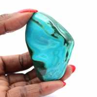 Raw block of natural chrysocolla