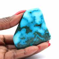 Polished stone in Congo Chrysocolla