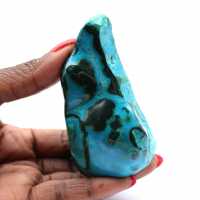 Polished chrysocolla natural stone