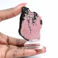 Rhodonite slice for decorative use