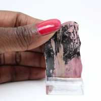Rhodonite slice for decorative use