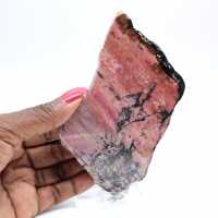 Rhodonite slice for decorative use