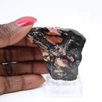 Authentic Rhodonite stone slice