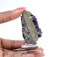 Polished Fluorite Pyrite stone slice