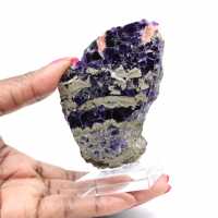 Polished Fluorite Pyrite stone slice