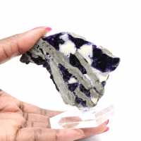Authentic Fluorite Pyrite slice for decoration