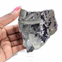 Polished Fluorite Pyrite stone slice