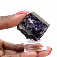 Authentic Fluorite Pyrite slice for decoration