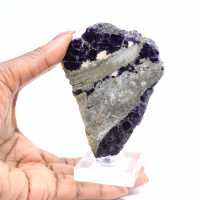 Authentic Fluorite Pyrite slice for decoration