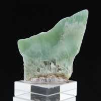 Green Aragonite slice for mineral collection