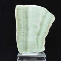 Authentic polished Green Aragonite stone slice