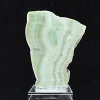 Polished Green Aragonite slice quality raw mineral