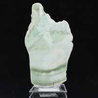 Authentic polished Green Aragonite stone slice