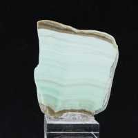 Green Aragonite slice for mineral collection