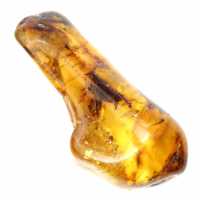 Polished Amber Pebble Specimen - Decoration and Geological Science