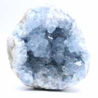 Decorative blue celestite geode from Madagascar