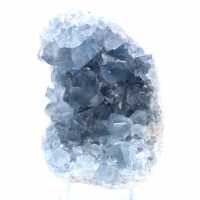 Blue celestite mineral geode Madagascar