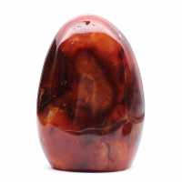 Polished Orange-Red Carnelian Ornament from Madagascar - Genuine Collector's Specimen