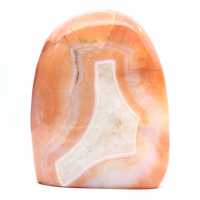 Large Polished Carnelian from Madagascar - Red-Orange Mineral Specimen for Collection and Decoration