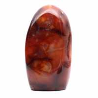 Polished Carnelian Small Specimen - Authentic Madagascar Mineral for Collection and Decoration
