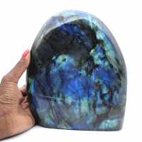 Polished Labradorite, natural collectible stone, large format, Madagascar