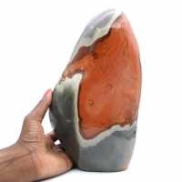 Polished Jasper Ornament, Large Natural Stone, Madagascar
