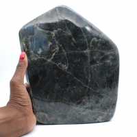 Polished Labradorite, XXL mineral ornament, collector's item, Madagascar