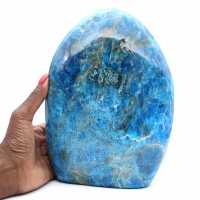 Giant polished apatite, prestigious ornamental stone, Madagascar