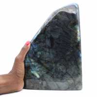 Large polished Labradorite stone, prestigious decorative specimen, Madagascar