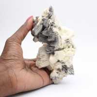Crystallized mica on white quartz from Afghanistan
