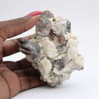 White quartz with natural Afghan mica