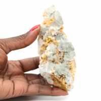 Fluorite, a collectible mineral: Raw crystal from Morocco