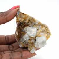 Green Fluorite for Decoration: Small crystal on rock Green Fluorite for Decoration: Small crystal on rock