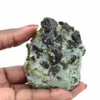 Specimen of Moroccan epidote crystallized on matrix