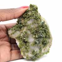 Moroccan green epidote on a natural matrix